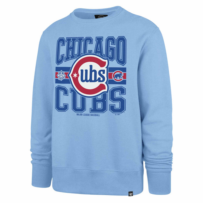 Chicago Cubs 47 Brand Blues Alt 2 Logo Letters Headline Crewneck Sweatshirt