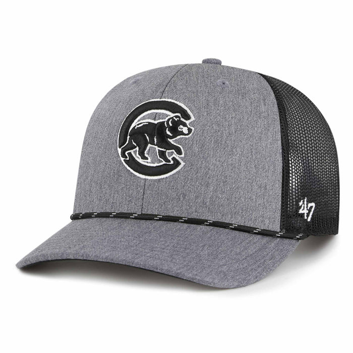 Chicago Cubs 47 Brand Carbon Rope Trucker Mesh Adjustable Snapback Cap
