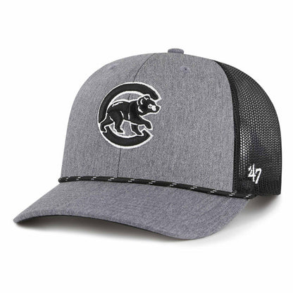 Chicago Cubs 47 Brand Carbon Rope Trucker Mesh Adjustable Snapback Cap