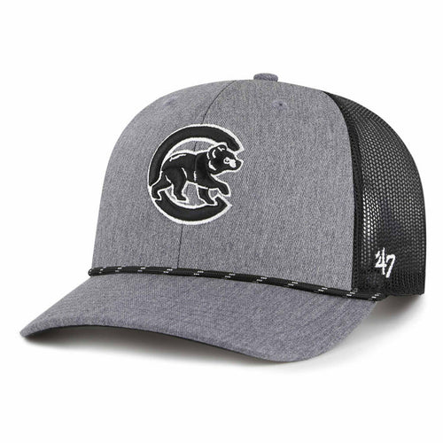 Chicago Cubs 47 Brand Carbon Rope Trucker Mesh Adjustable Snapback Cap