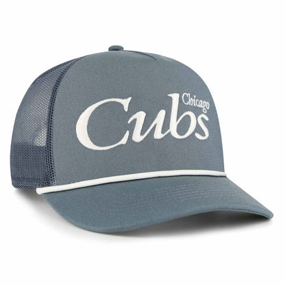 Chicago Cubs 47 Brand Foundation Script Rope Hitch Grey Snapback Adjustable Cap