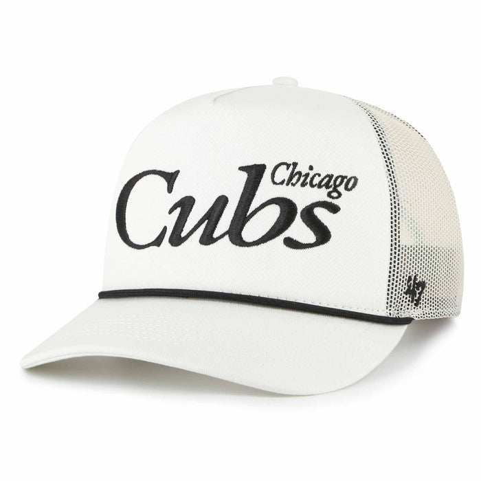 Chicago Cubs 47 Brand Foundation Script Rope Hitch White Snapback Adjustable Cap