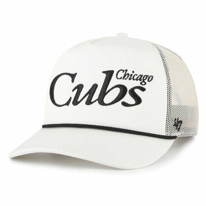 Chicago Cubs 47 Brand Foundation Script Rope Hitch White Snapback Adjustable Cap