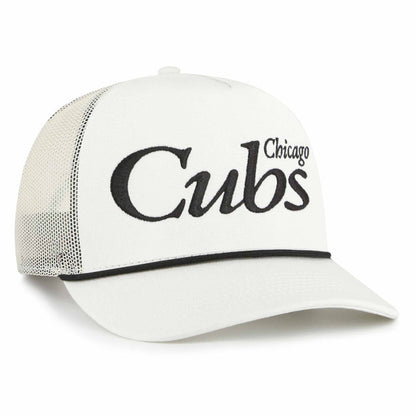 Chicago Cubs 47 Brand Foundation Script Rope Hitch White Snapback Adjustable Cap