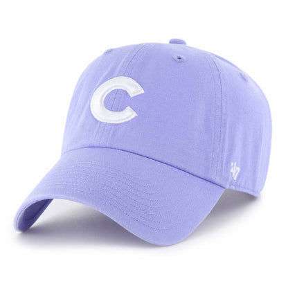 Chicago Cubs 47 Brand Lavender C Clean Up Adjustable Cap