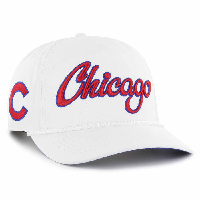 Chicago Cubs 47 Brand White Overhand Hitch Snapback Adjustable Cap