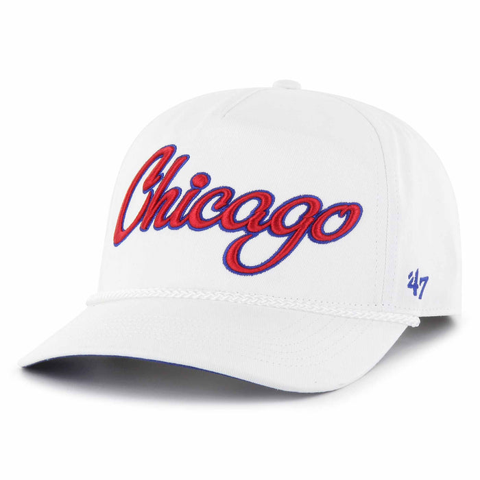 Chicago Cubs 47 Brand White Overhand Hitch Snapback Adjustable Cap