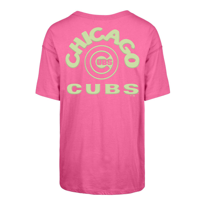 Chicago Cubs 47 Brand Women's High Spirits Pink Sadie T-Shirt