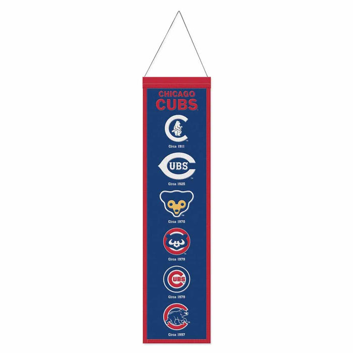 Chicago Cubs 8" x 32" Evolution Wool Banner