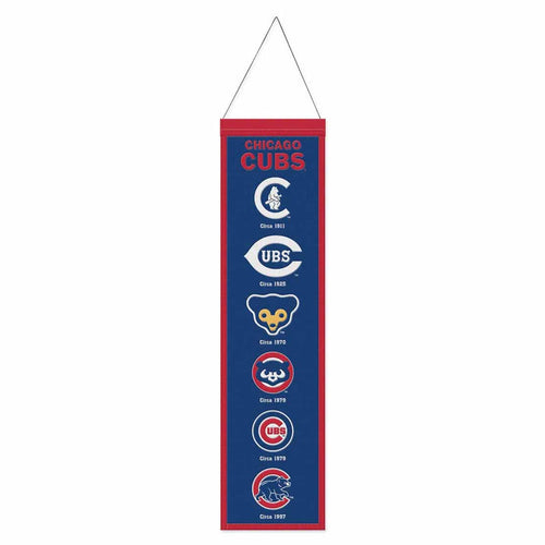 Chicago Cubs 8" x 32" Evolution Wool Banner