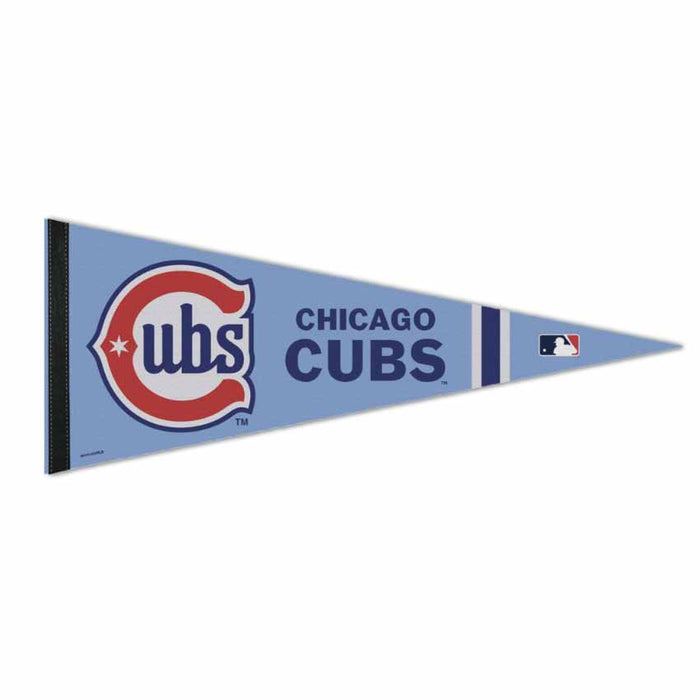 Chicago Cubs Alternate 2 Blues Logo 12" x 30" Premium Pennant