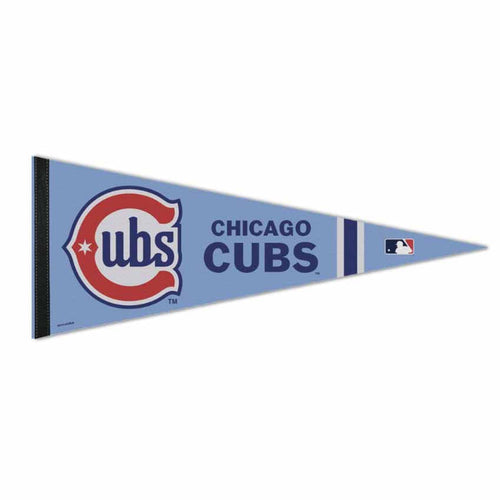 Chicago Cubs Alternate 2 Blues Logo 12" x 30" Premium Pennant