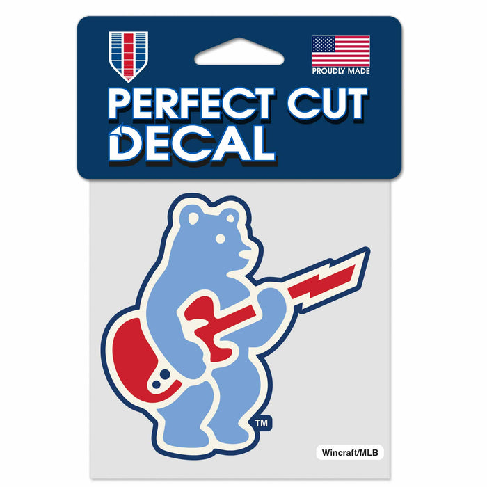 Chicago Cubs Alternate 2 Rock Bear Logo 4" x 4" Perfect Cut Decal