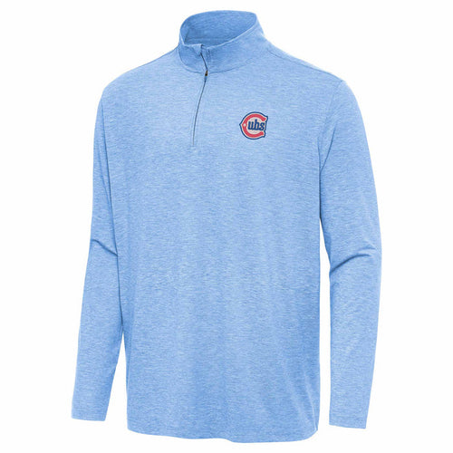 Chicago Cubs Blues Alternate 2 Logo Antigua Columbia Blue Hunk Quarter Zip Pullover