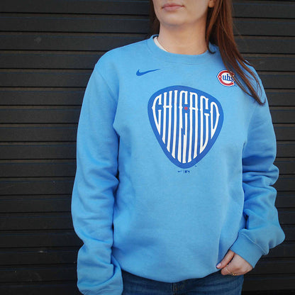 Chicago Cubs Nike Blues Alternate 2 Logo Out Think Crewneck Sweatshirt
