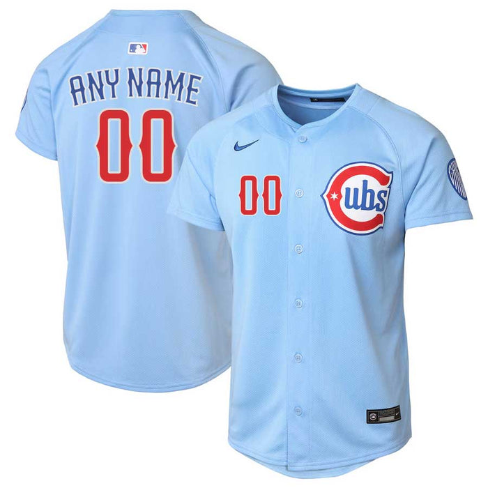 Chicago Cubs Customized Youth Nike Blues Alternate 2 Home Run Replica Jersey