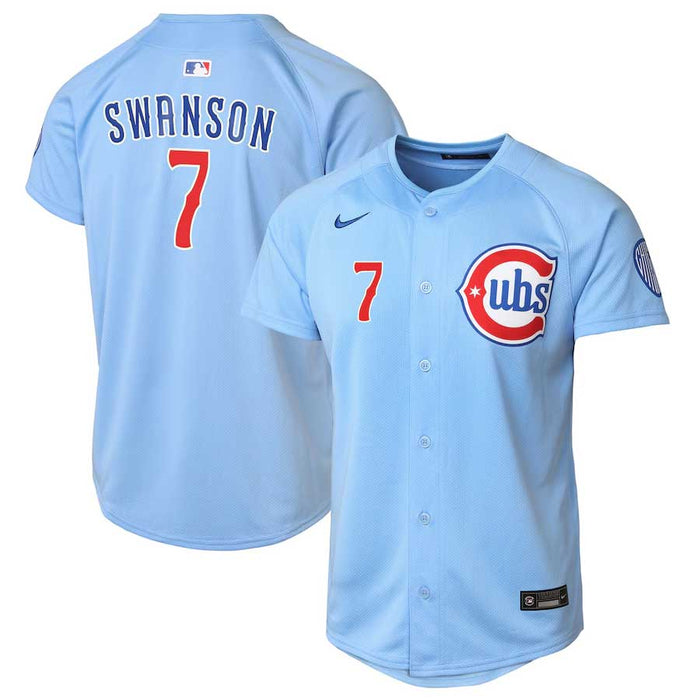 Chicago Cubs Dansby Swanson Youth Nike Blues Alternate 2 Home Run Jersey