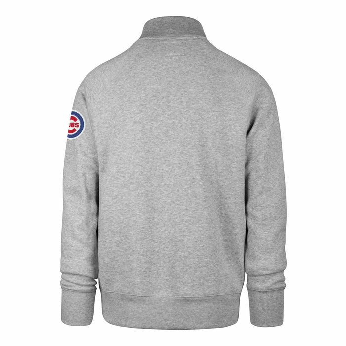 Chicago Cubs Grey Striker Bullseye Quarter Zip
