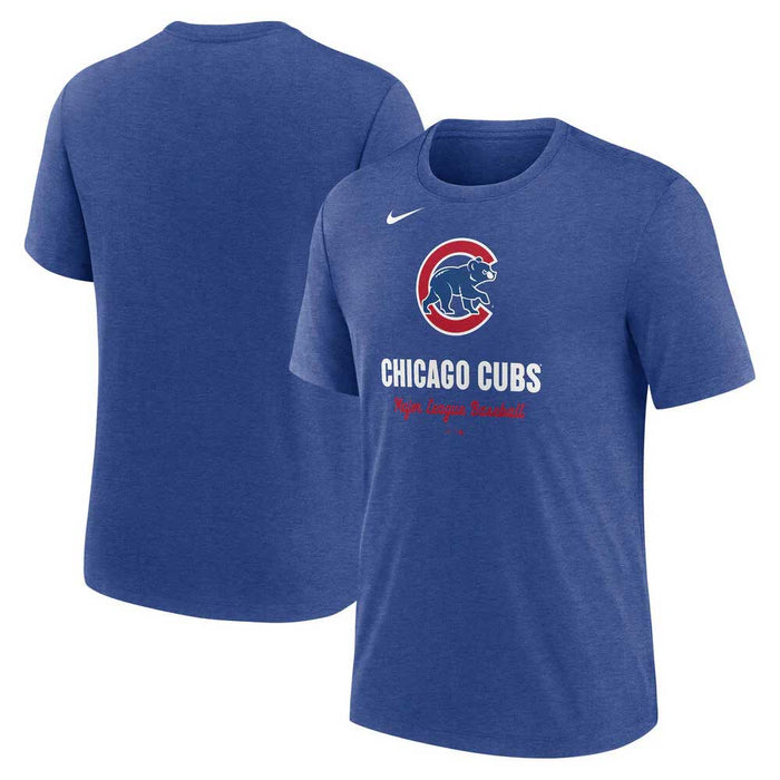 Chicago Cubs Nike Logo Triblend T-Shirt