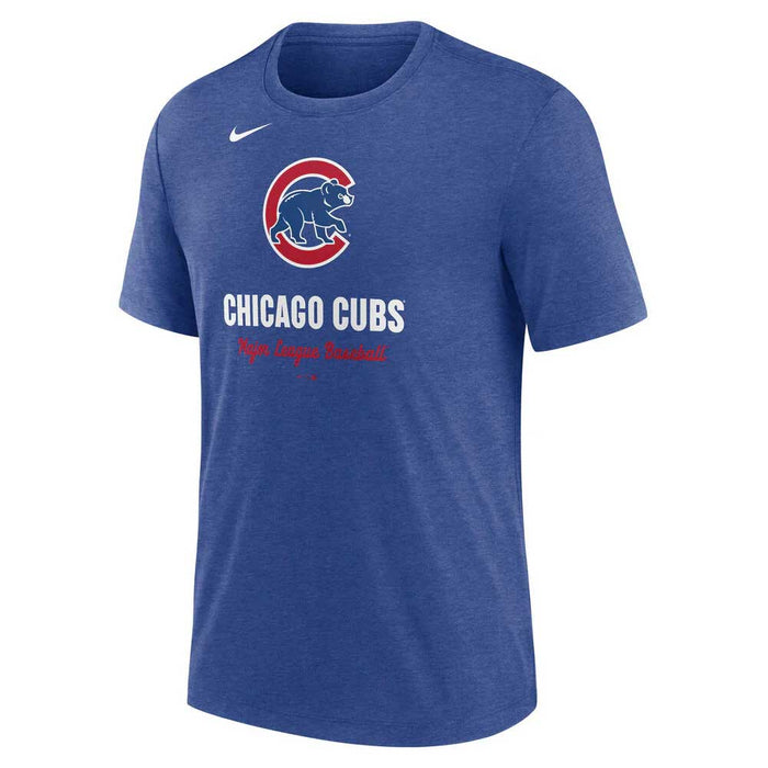 Chicago Cubs Nike Logo Triblend T-Shirt