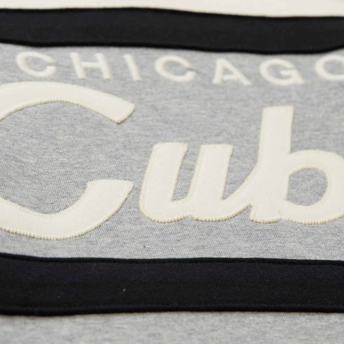 Chicago Cubs Mitchell & Ness Grey Tan Head Coach Hooded Sweatshirt