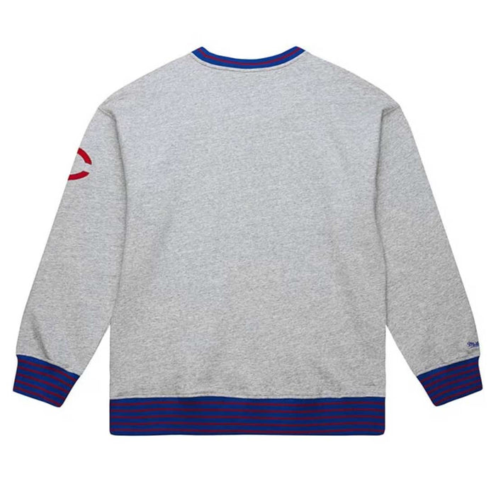Chicago Cubs Mitchell & Ness Throw It Back Crewneck Sweatshirt