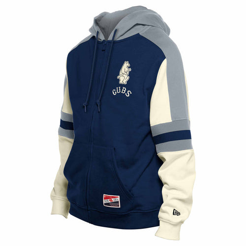 Chicago Cubs New Era 1914 Bear Full Zip Hooded Sweatshirt