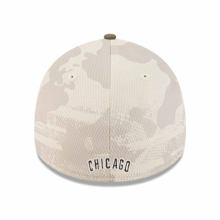 Chicago Cubs New Era 2025 Armed Forces Day 39Thirty Stretch Fit Cap