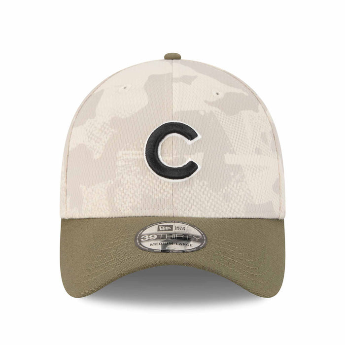 Chicago Cubs New Era 2025 Armed Forces Day 39Thirty Stretch Fit Cap