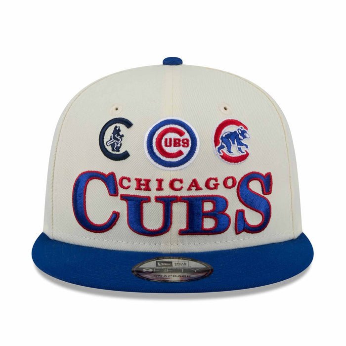 Chicago Cubs New Era 9FIFTY Three Logo Archive Snap Back Cap