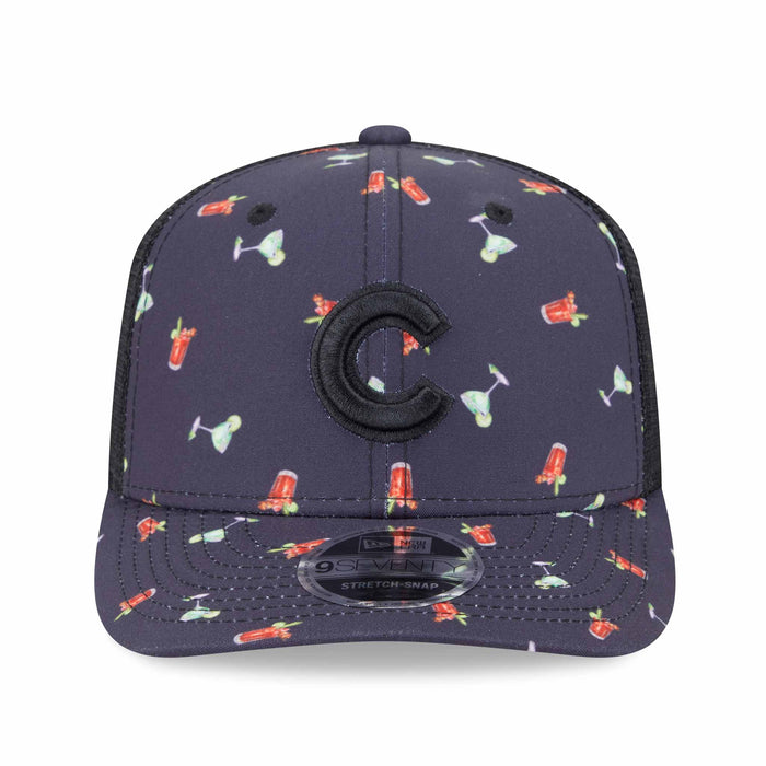 Chicago Cubs New Era Cocktail Print 9SEVENTY Stretch Snap Adjustable Cap
