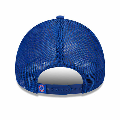 Chicago Cubs New Era Distressed Crest 9FORTY A-Frame Trucker Adjustable Cap