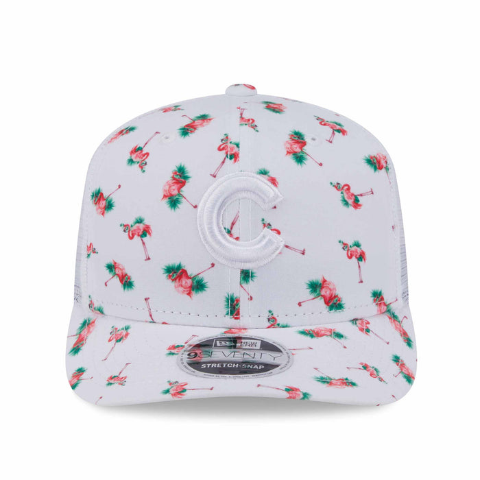 Chicago Cubs New Era Flamingo Print 9SEVENTY Stretch Snap Cap