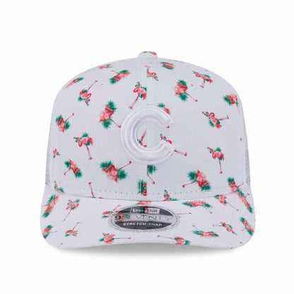 Chicago Cubs New Era Flamingo Print 9SEVENTY Stretch Snap Cap