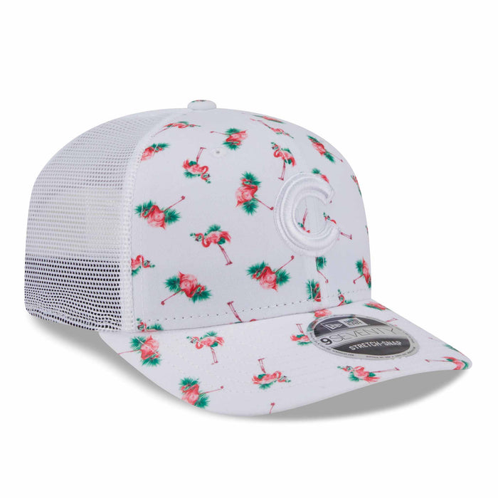 Chicago Cubs New Era Flamingo Print 9SEVENTY Stretch Snap Cap