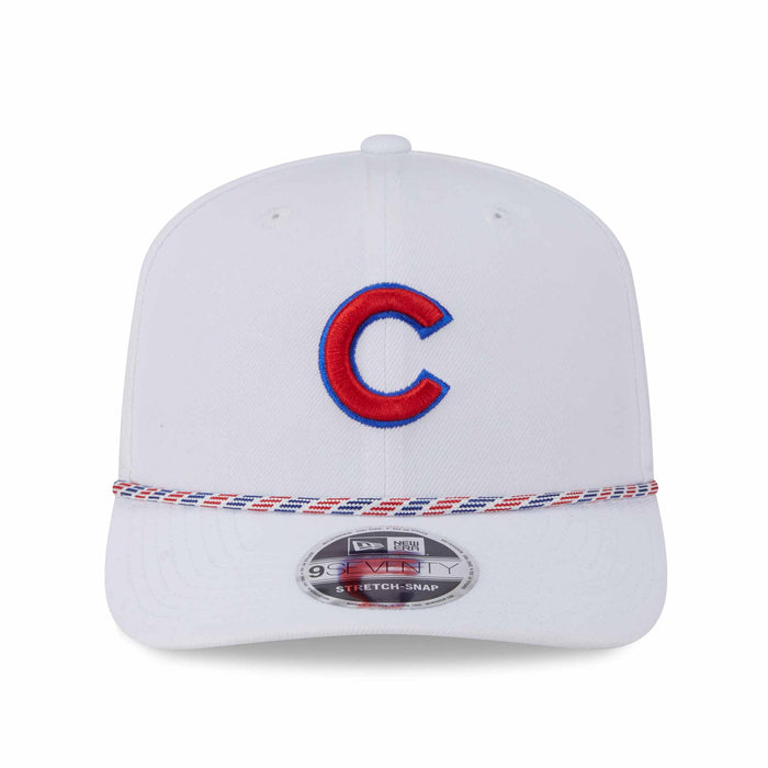 Chicago Cubs New Era White C Multi Rope 9SEVENTY Stretch Snap Adjustable Cap