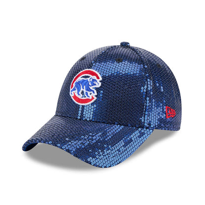 Chicago Cubs New Era Women's 9FORTY Walking Bear Sequin Adjustable Cap