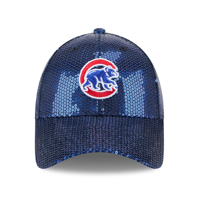 Chicago Cubs New Era Women's 9FORTY Walking Bear Sequin Adjustable Cap