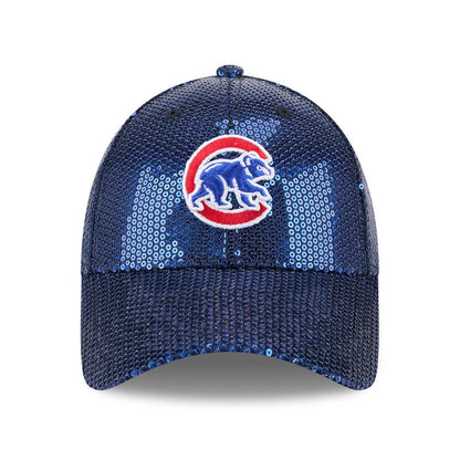 Chicago Cubs New Era Women's 9FORTY Walking Bear Sequin Adjustable Cap