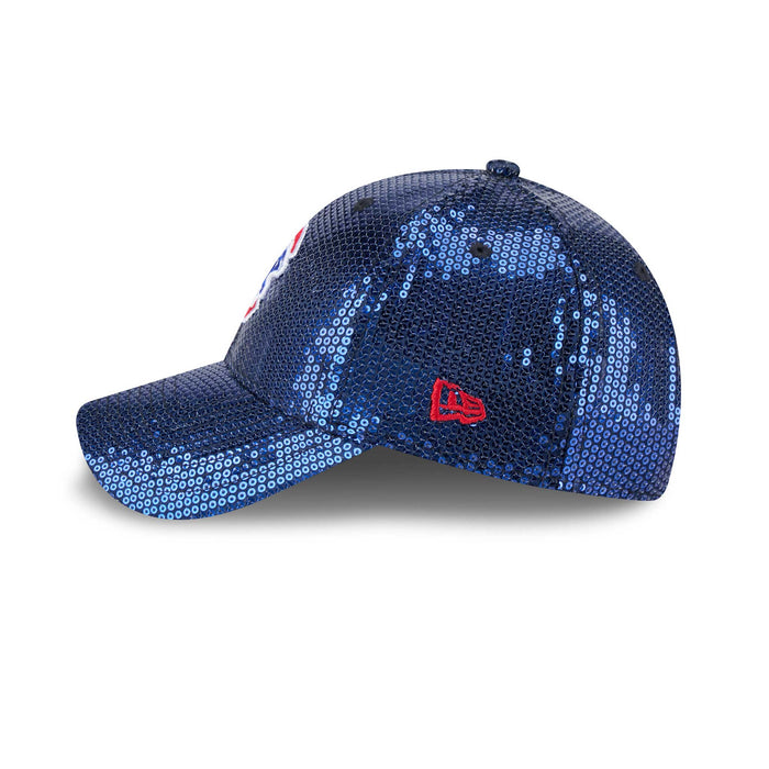 Chicago Cubs New Era Women's 9FORTY Walking Bear Sequin Adjustable Cap