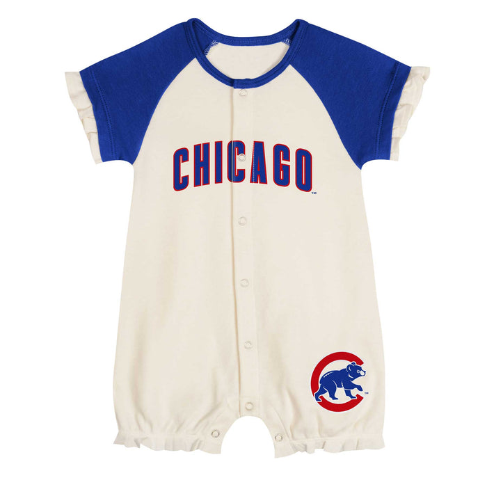 Chicago Cubs Newborn Girls Slide Run Coverall