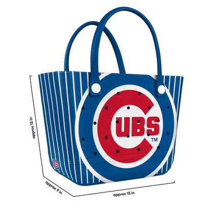 Chicago Cubs Pinstripe Tailgate Tote Bag