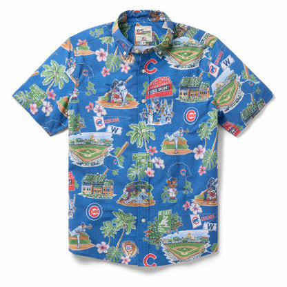 Chicago Cubs Reyn Spooner Royal Scenic Hawaiian Shirt