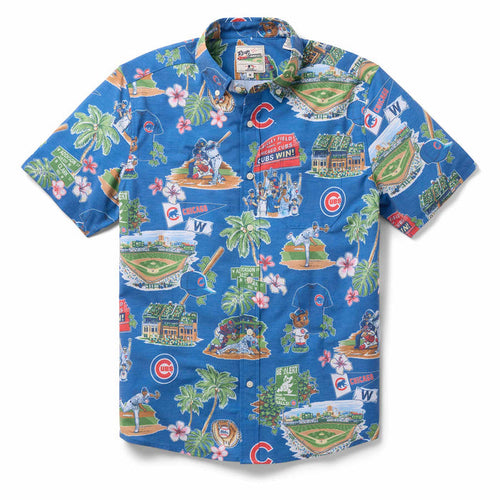 Chicago Cubs Reyn Spooner Royal Scenic Hawaiian Shirt