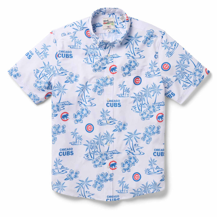 Chicago Cubs Reyn Spooner White Game Day Hawaiian Shirt