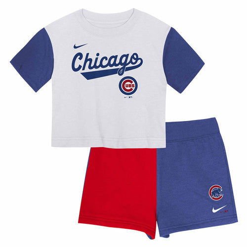 Chicago Cubs Toddler Girls Nike 2-Piece Short Set