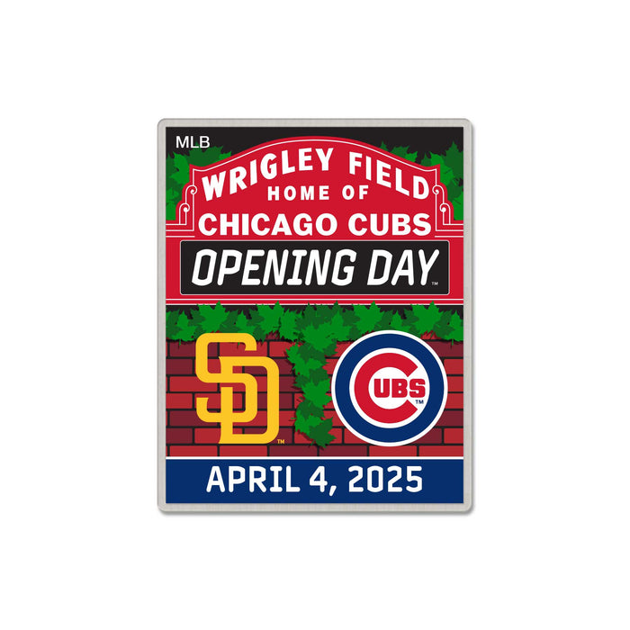 Chicago Cubs vs. San Diego Padres Opening Day 2025 Series Pin