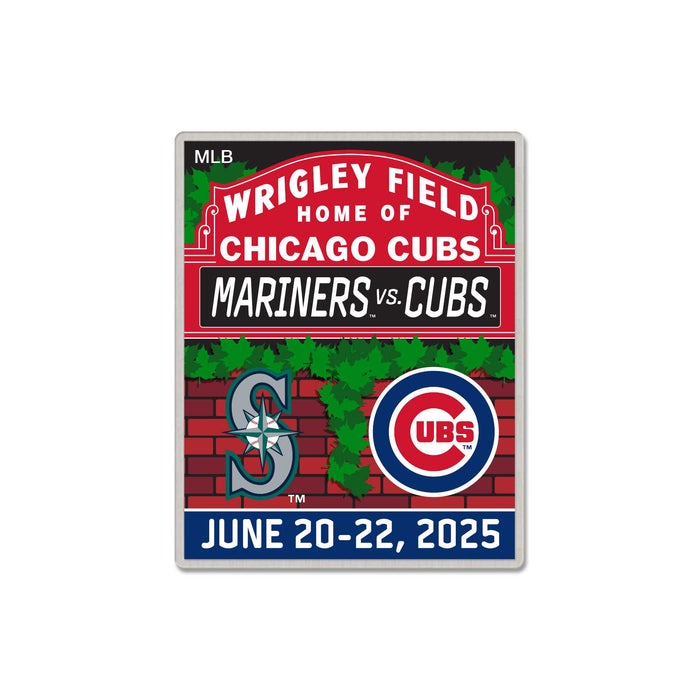 Chicago Cubs vs. Seattle Mariners 2025 Series Pin