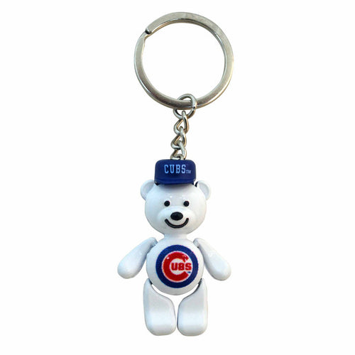 Chicago Cubs White Bear Keychain