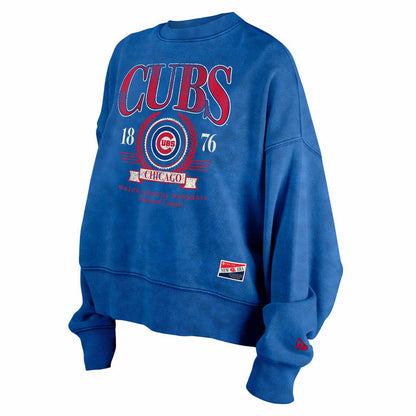 Chicago Cubs Women's New Era Established 1876 Crewneck Sweatshirt